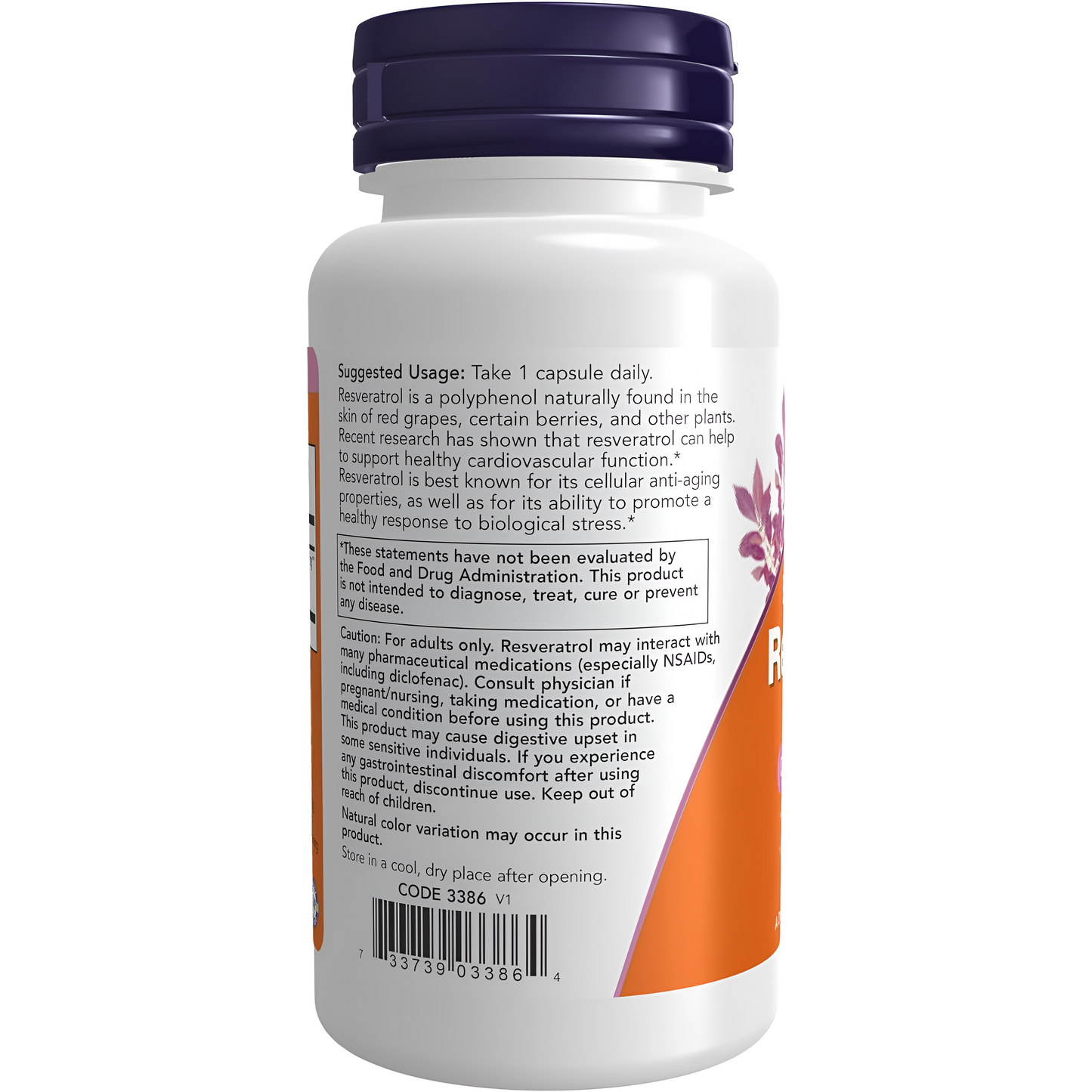 Now Extra Fuerte Resveratrol 350mg 60 Capsulas .