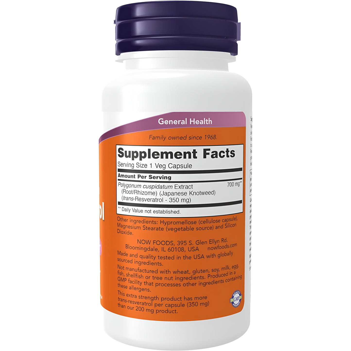 Now Extra Fuerte Resveratrol 350mg 60 Capsulas .