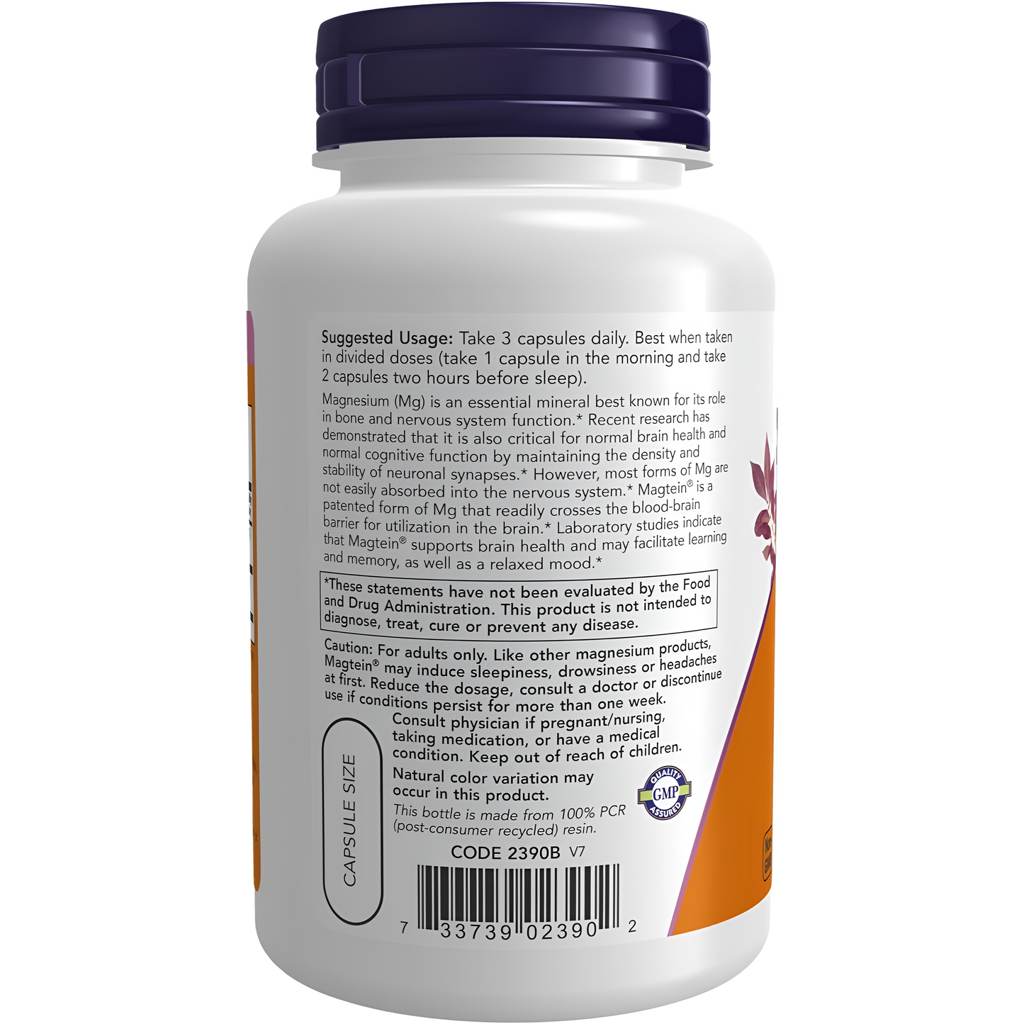 Magtein - magnesium , L-threonate 90 capsulas vegetables
