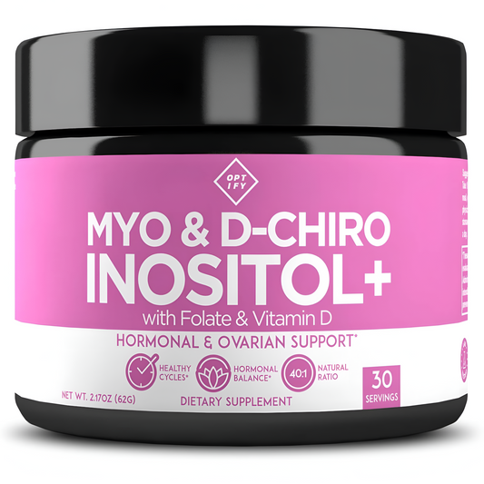 MYO & D-CHIRO INOSITOL + FOLATO Y VIT. D - OPTIFY - 30 PORCIONES, 62, gramos . EN POLVO
