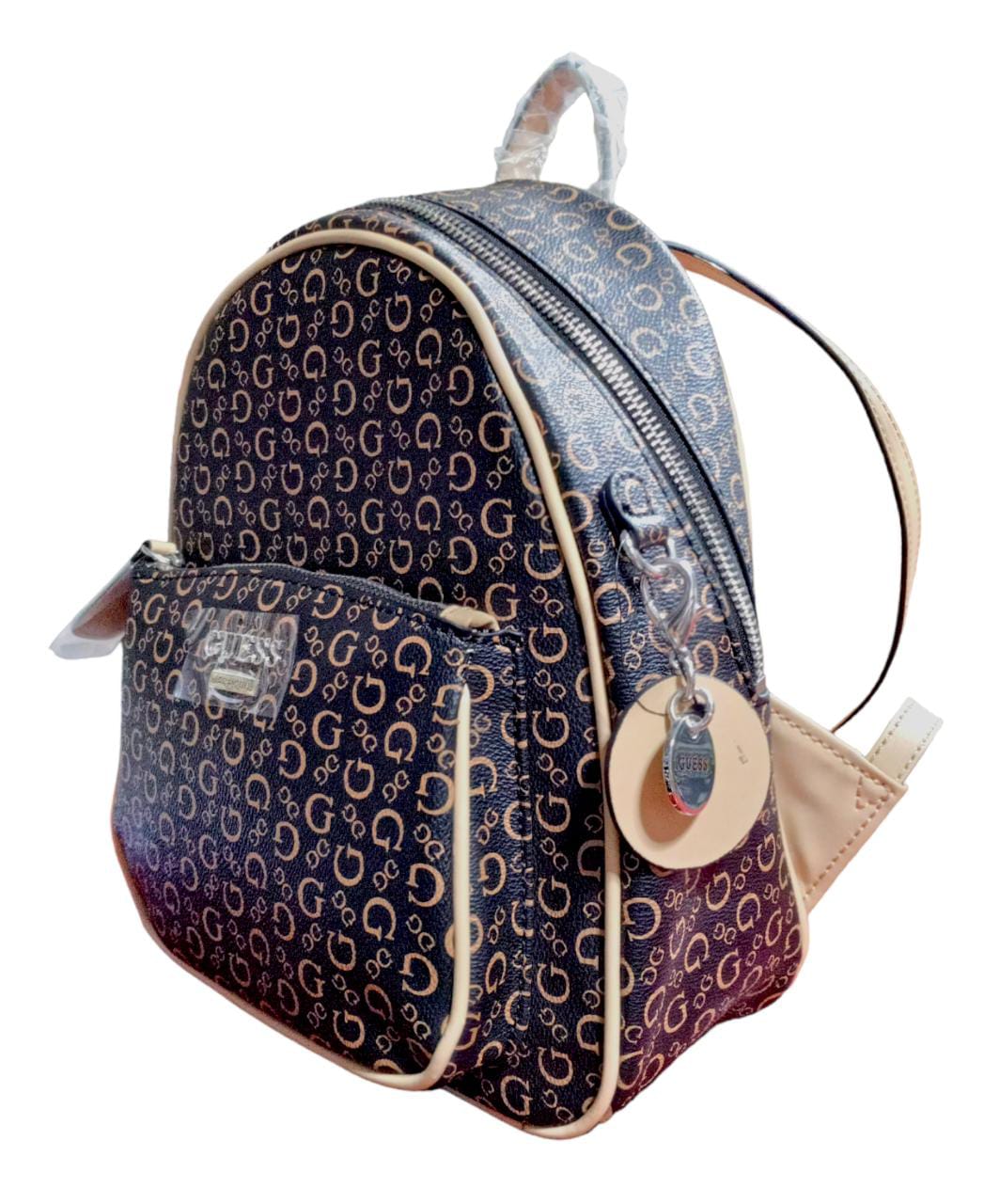 Mini Mochila Guess para mujer Style DD672429 con estampado negro y crema