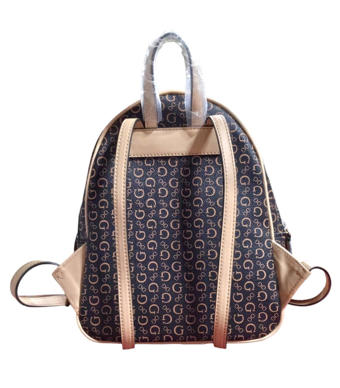 Mini Mochila Guess para mujer Style DD672429 con estampado negro y crema