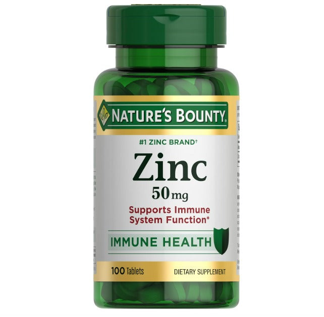 Nature's Bounty Zinc 50 mg, 100 tabletas