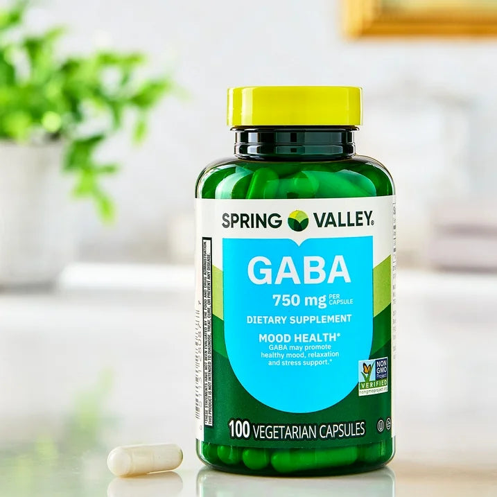 Spring Valley - Gaba 750mg, 100 Capsulas