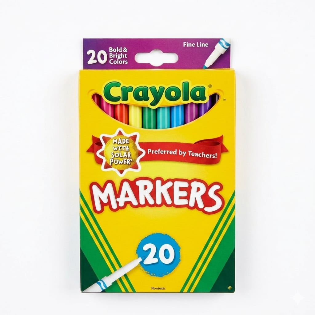 Marcadores de punta gruesa Crayola, paquete de 20 unid