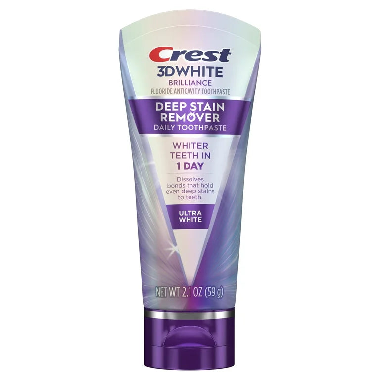 Pasta de dientes Crest 3D White Deep Stain Remover, Ultra White, 2,1 oz
