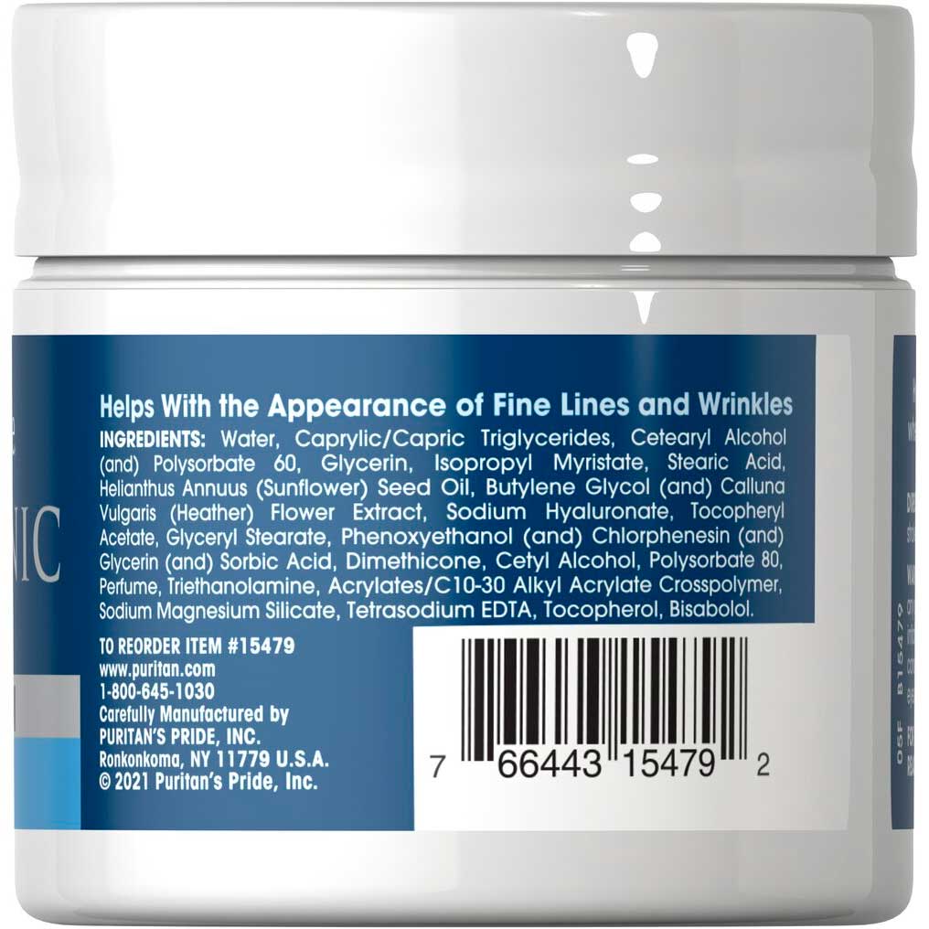 Beauty Cream Acido Hialuronico Puritan's Pride - Renueva La Piel Y Elimina Arrugas