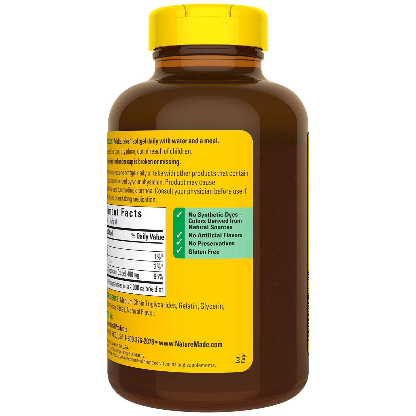 Nature Made extra fuerte magnesio 400 mg , 150 capsulas