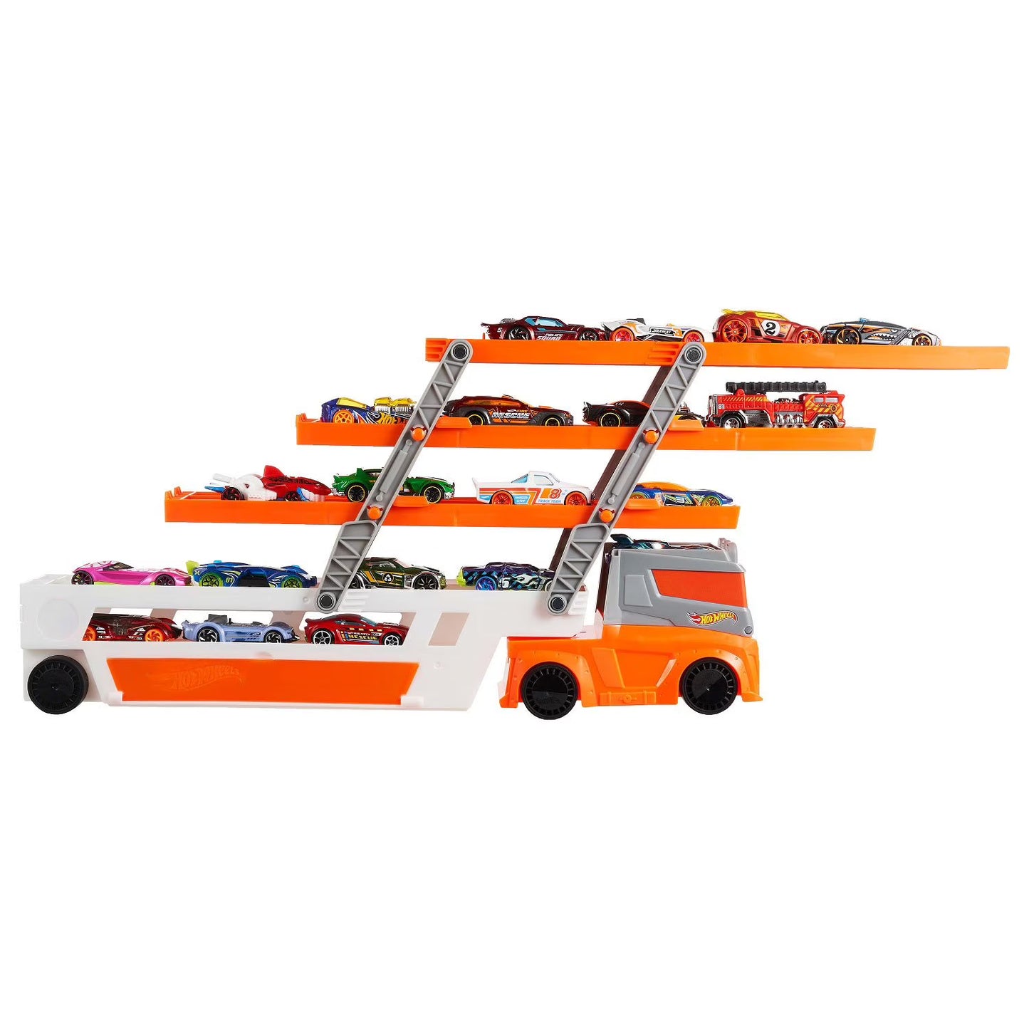 Mattel - Hot Wheels Mega Hauler Truck Playset, 20 unidades