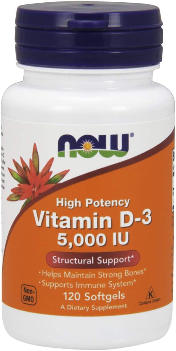 Vitamin D-3 NOW Foods, 125 mcg (5,000 IU)