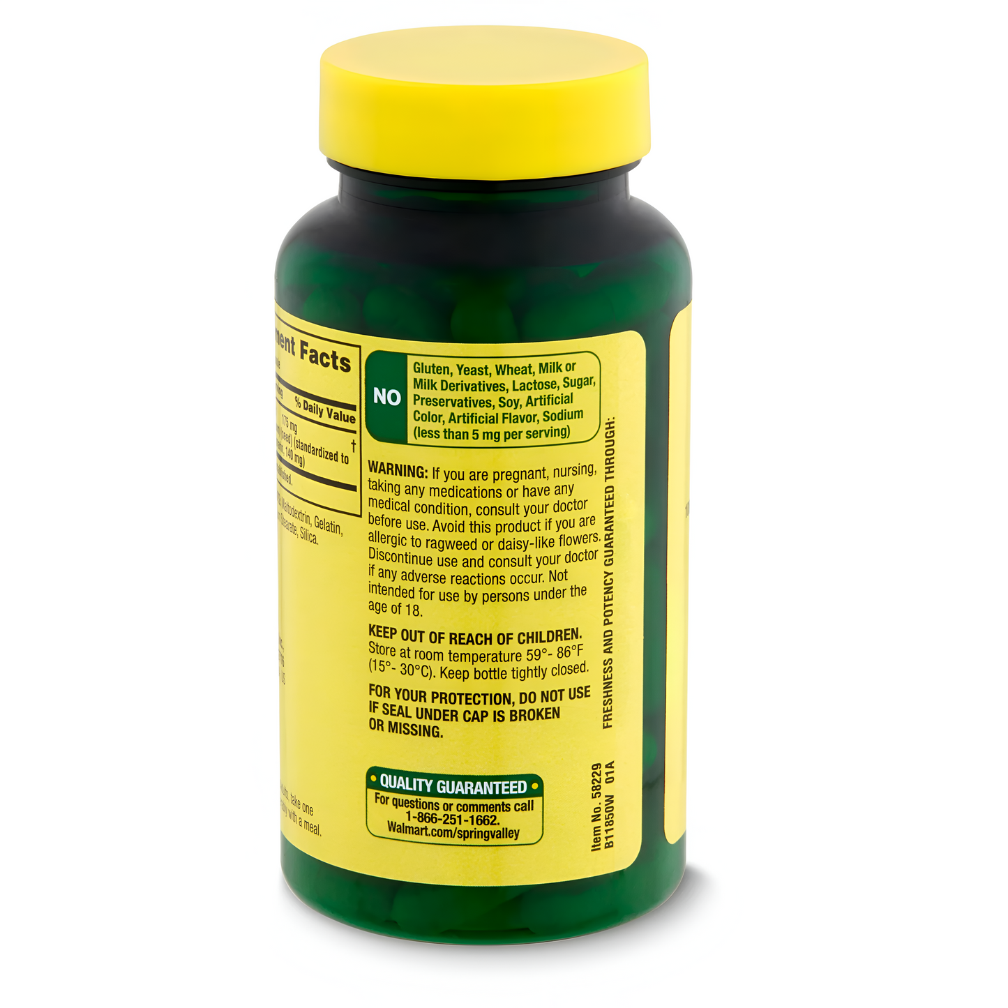 Milk Thistle 175mg - Cardio Mariano en Capsulas- Spring Valley