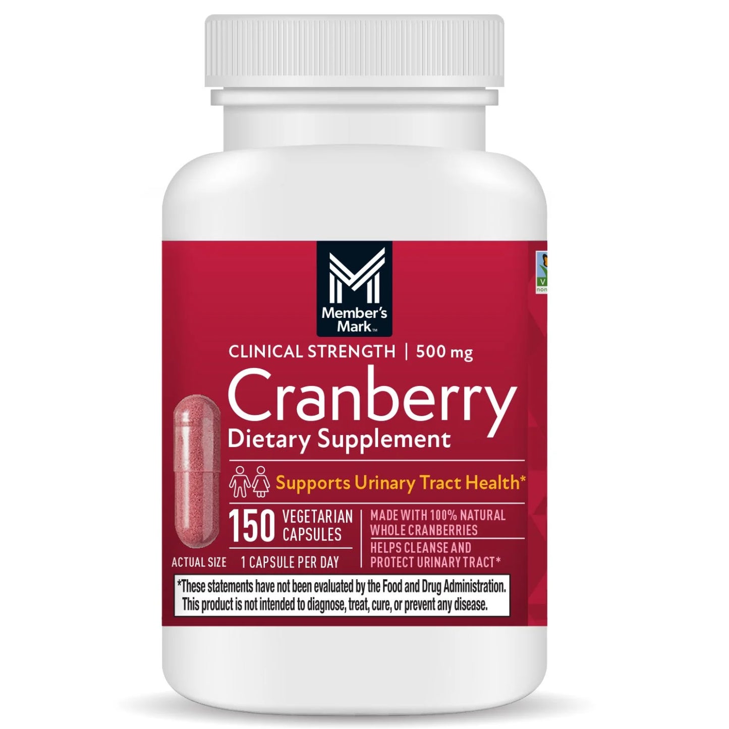 Cranberry Members Mark 500 mg - 150 Capsulas