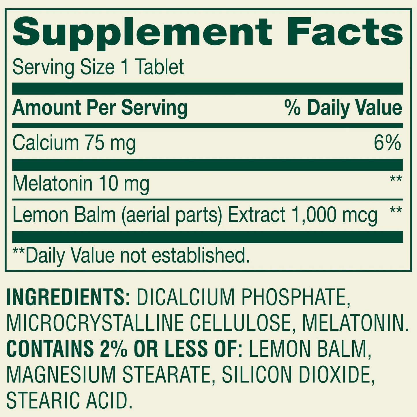 Melatonina de 10mg. Spring Valley Extra fuerte - 120 Tabletas