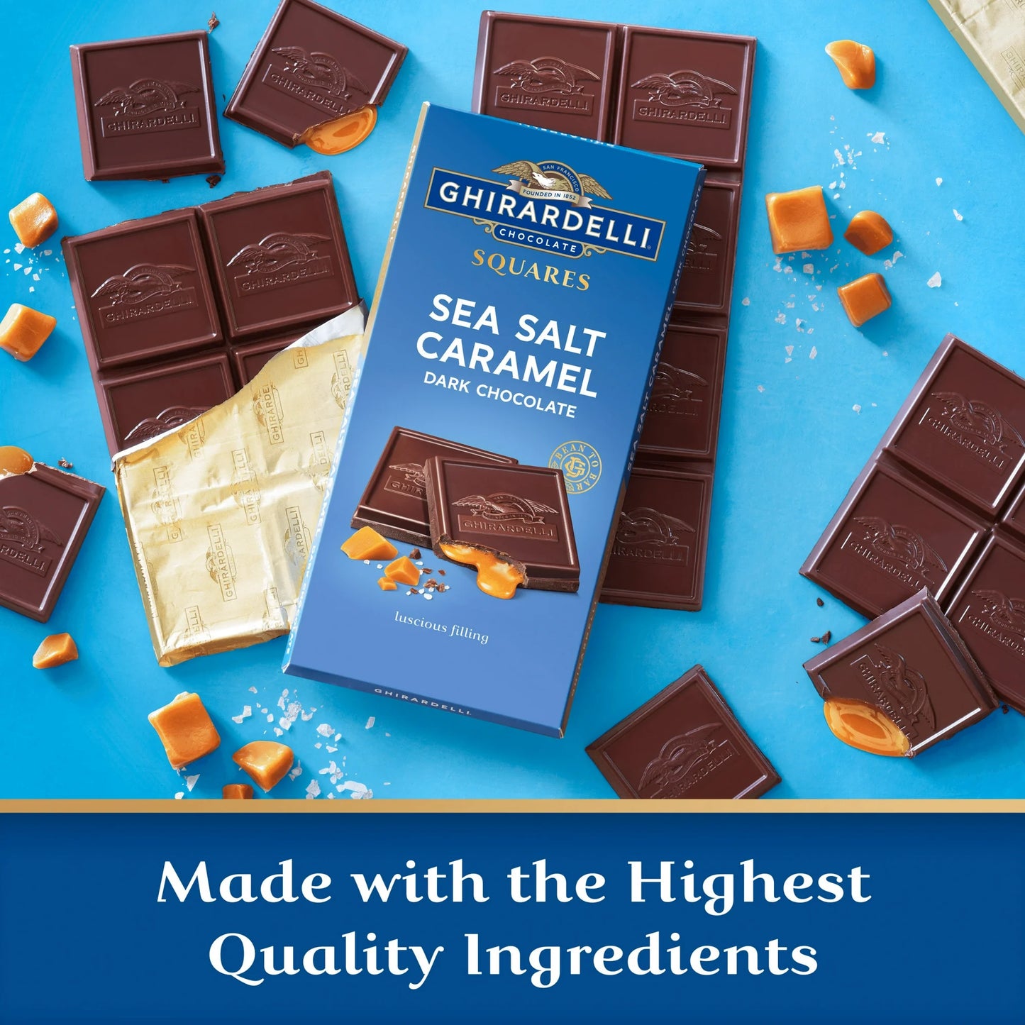 GHIRARDELLI Dark Chocolate Sea Salt Caramel 138g