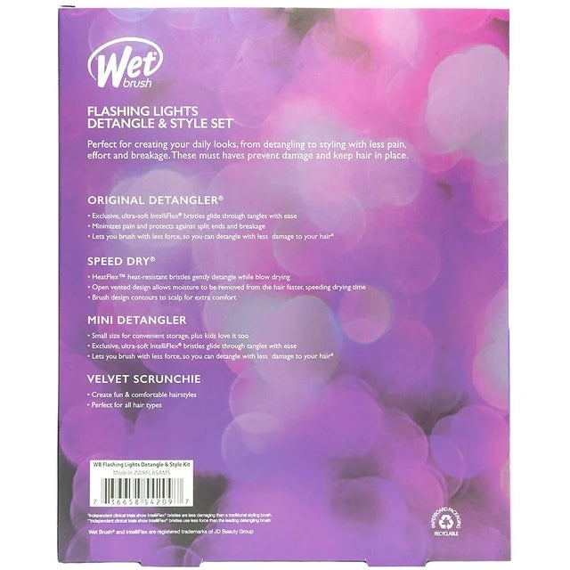 Wet Brush Flashing Lights Styling Kit de cepillos
