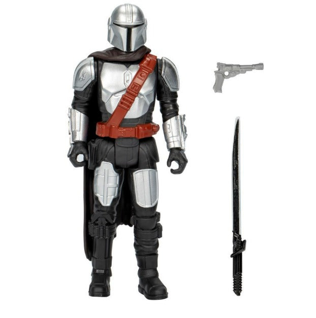 Star Wars Figura de acción de The Mandalorian y 2 accesorios (4")