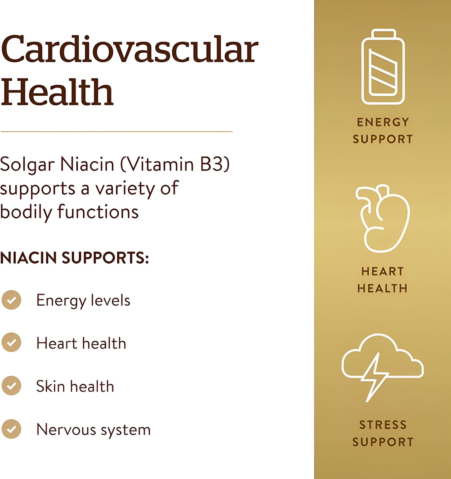 Solgar Niacina (Vitamina B3) en tabletas