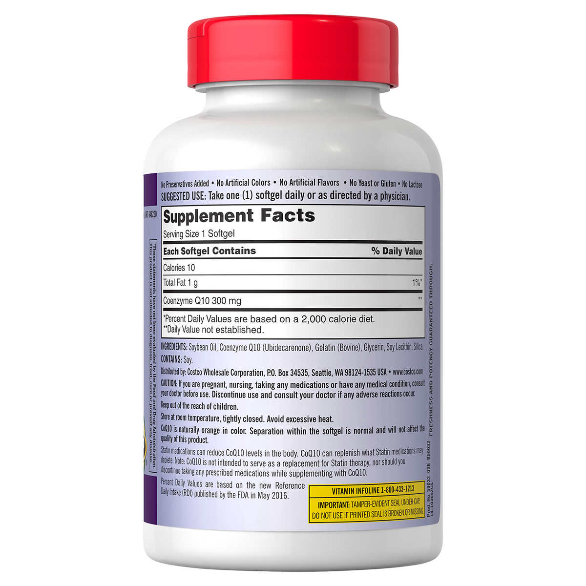 CoQ10 de 300 mg Kirkland 100 Capsulas Suaves