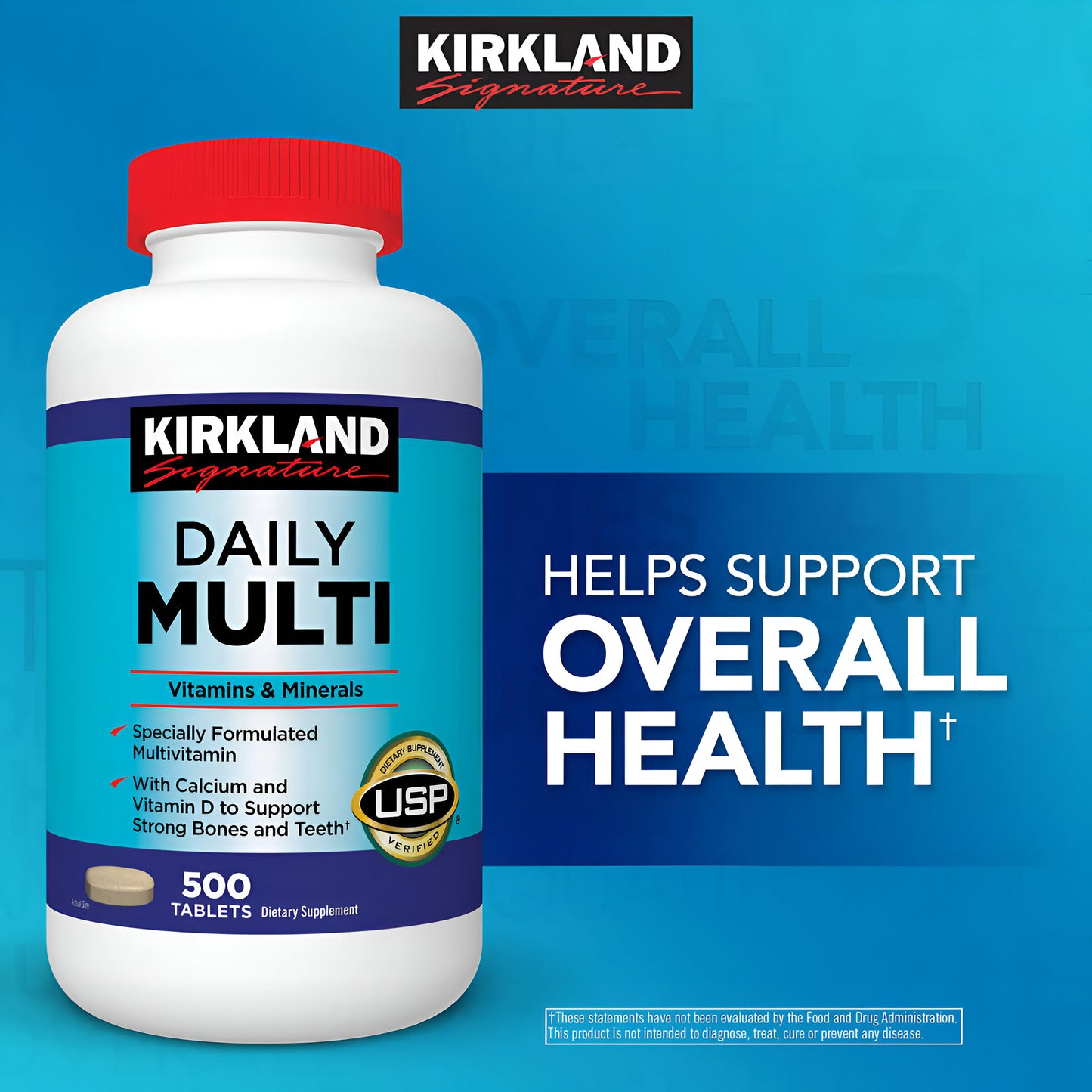 Multivitaminico Kirkland Signature Daily Multi, 500 Tabletas