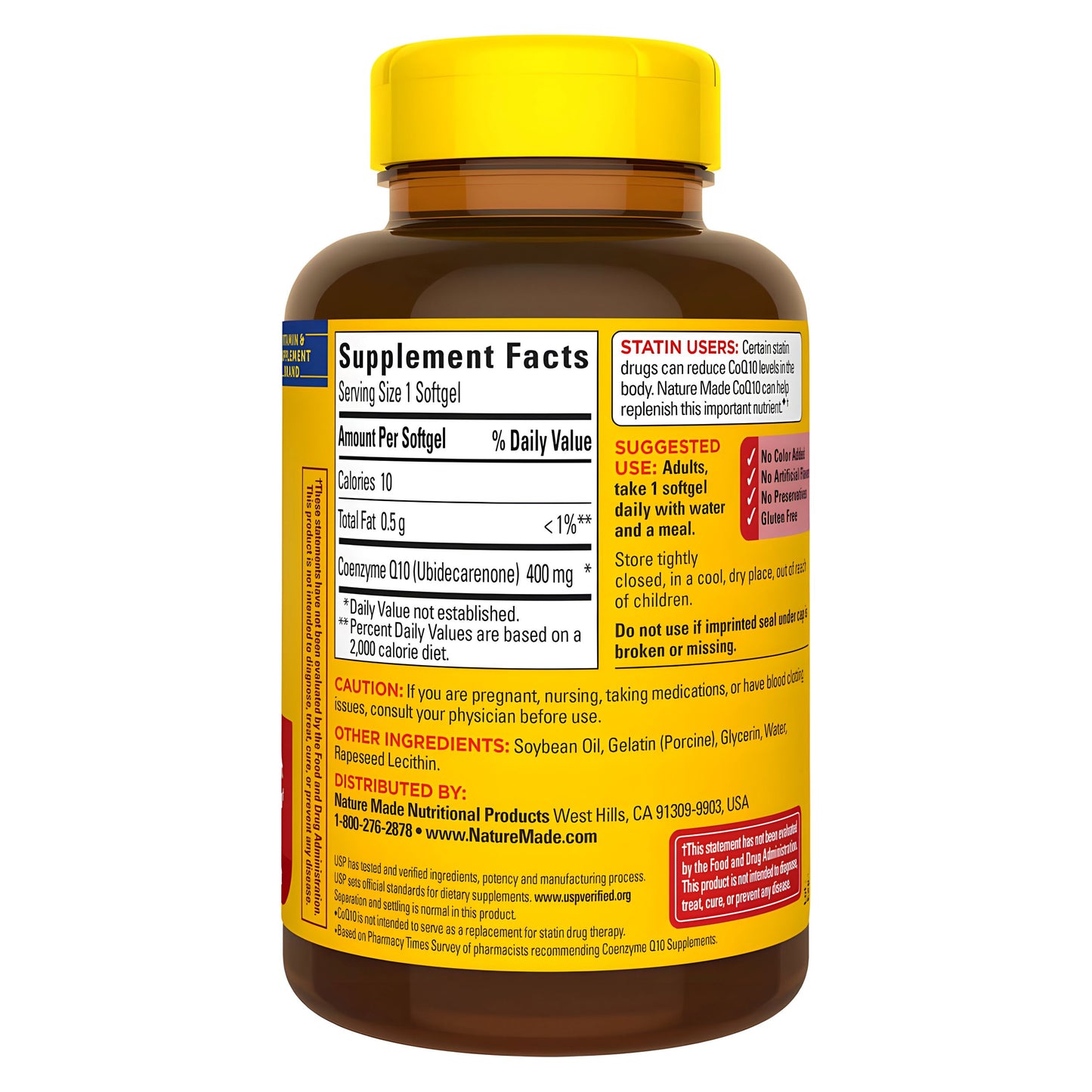Nature Made CoQ10 400mg 90 Capsulas de Gel