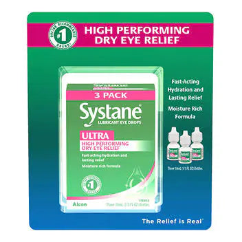 Systane ULTRA gotas Lubricante pack de 3 unidades. 10 ml cada uno.