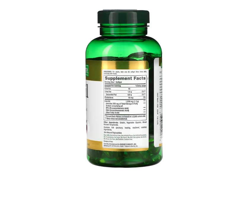 Fish Oil Nature's Bounty 1200Mg, 360mg Omega 200 Capsulas Blandas