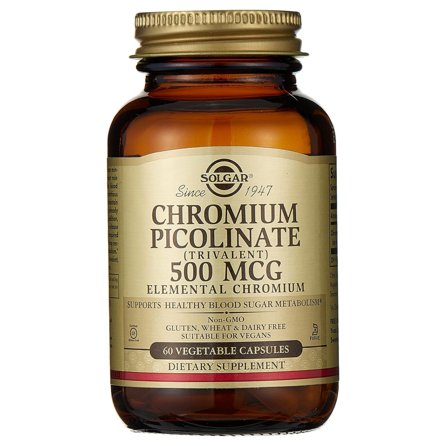 Picolinato de Chromium, 500 mcg, Solgar