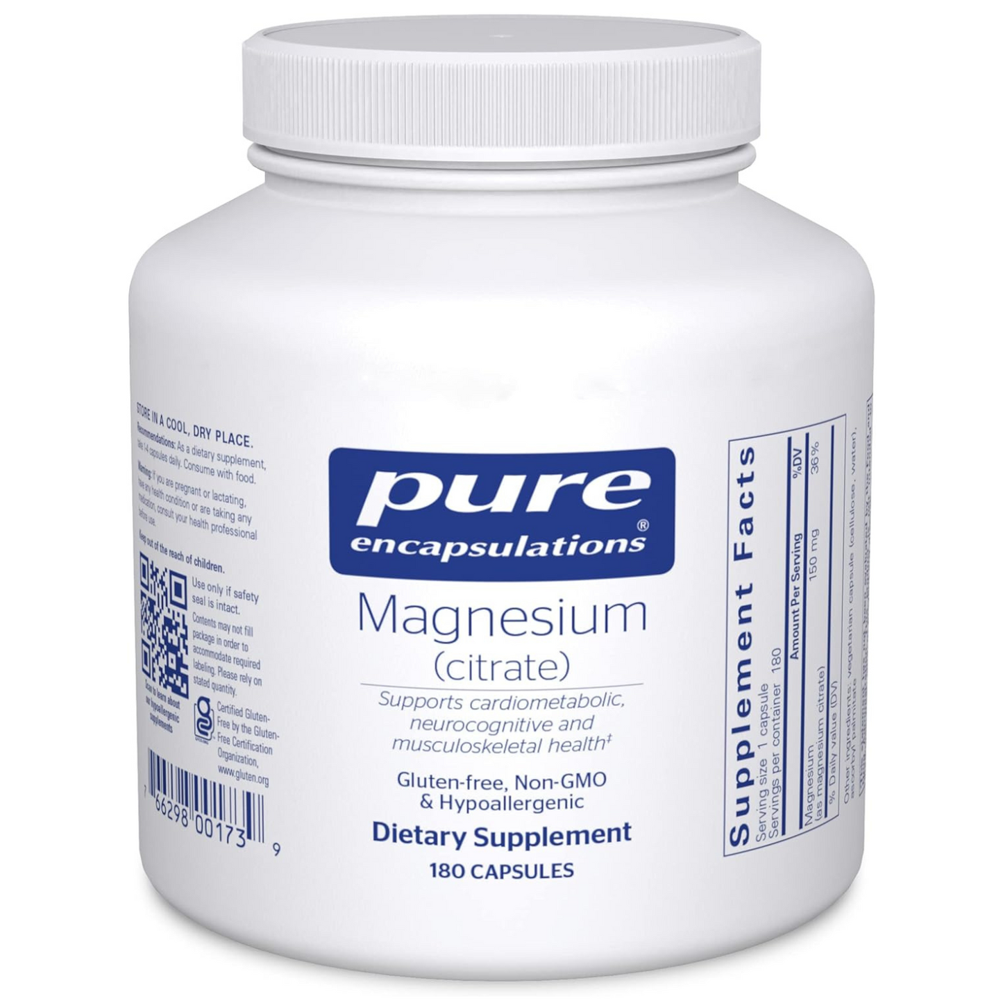 Pure encapsulations Magnesio (citrato) 180 cápsulas