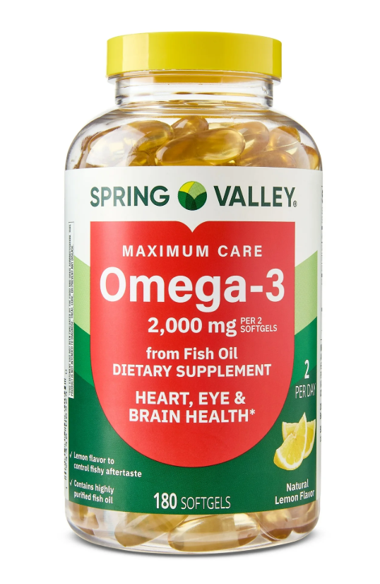 Spring Valley Proactive Support Omega-3, 1000 mg, Cápsulas Blandas
