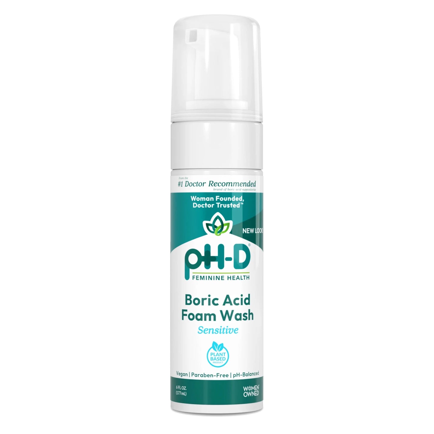 Jabón de espuma con ácido bórico pH-D Feminine Health Sensitive, 177ml