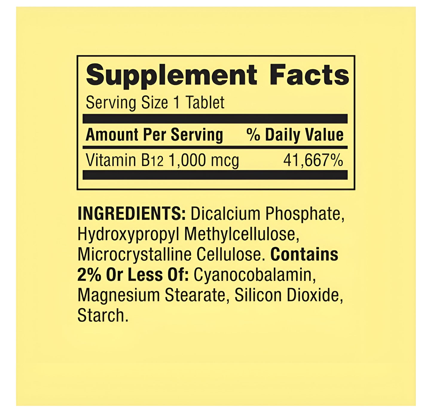 Vitamina B12 Spring Valley en tabletas/microtabletas