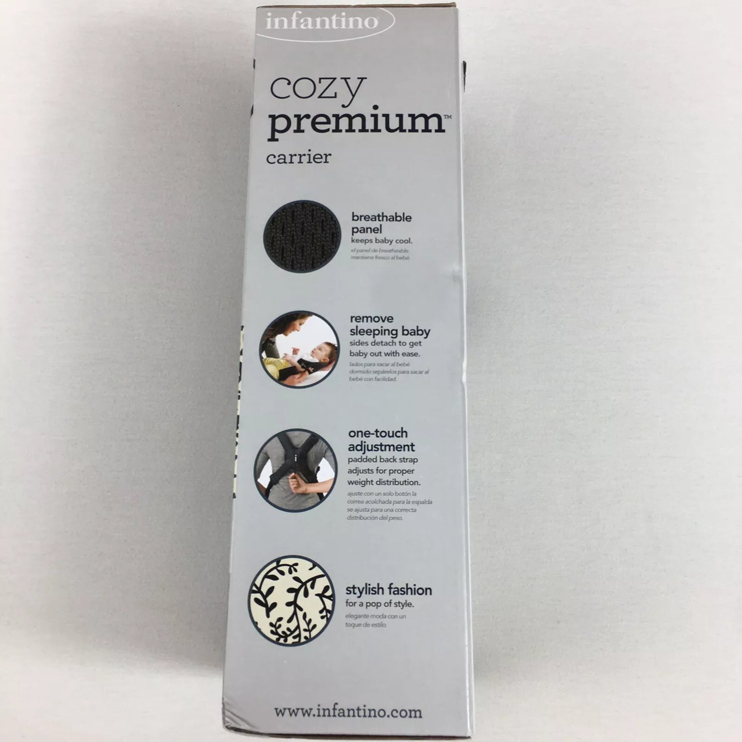 Infantino Cozy Premium portabebés – 2 posiciones de transporte