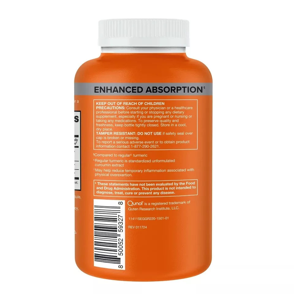 Turmeric 1500mg , 220 capsulas - Qunol