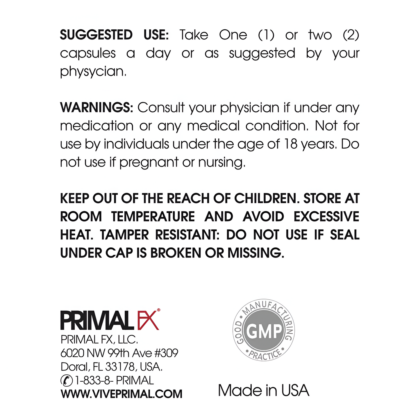 VITAMINA C + Active B Primal Fx 60 Capsulas