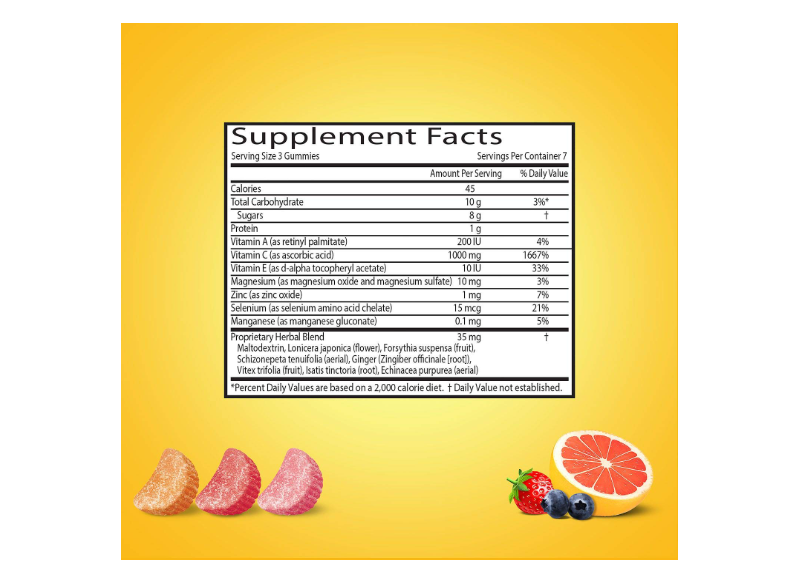 Airborne con 9 vitaminas y vitamina C , 75 gomitas