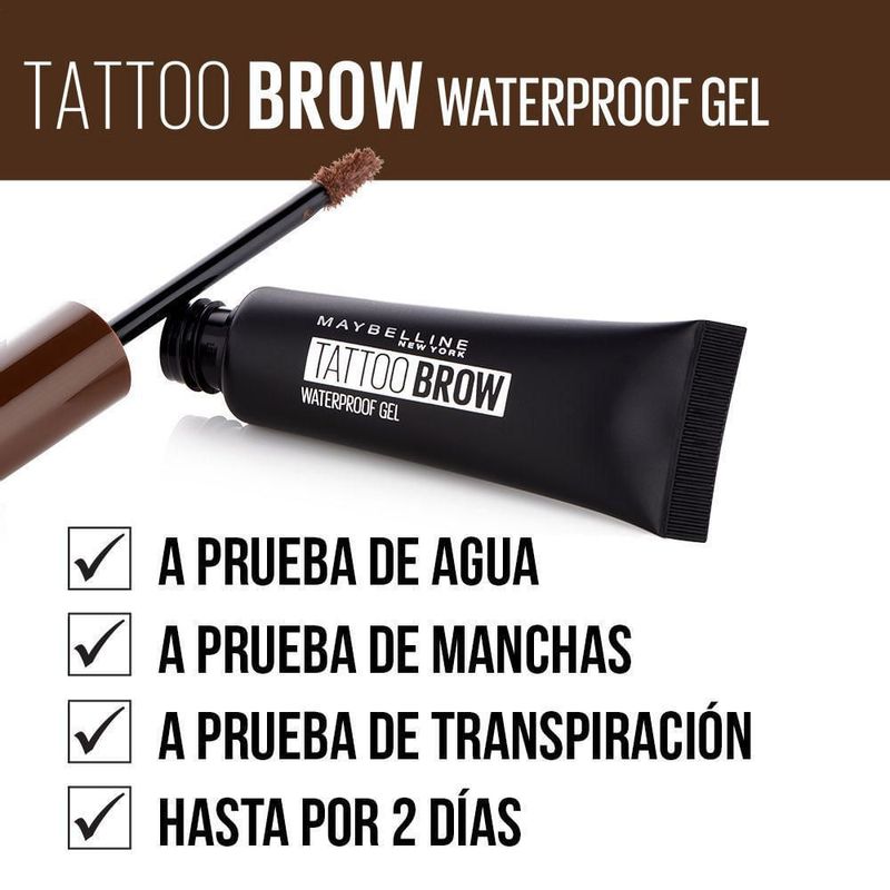 MAYBELLINE TATTOO STUDIO A PRUEBA DE AGUA BROW GEL
