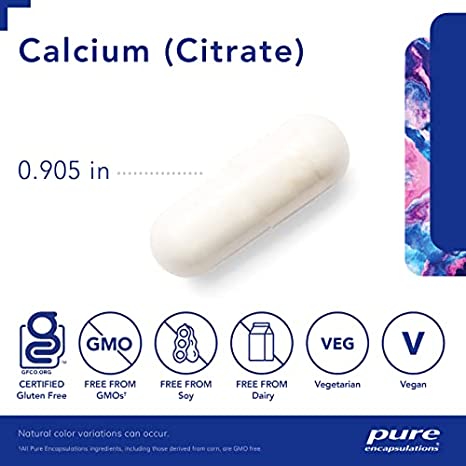 Pure Encapsulations - Calcio (citrato) 180 unidades