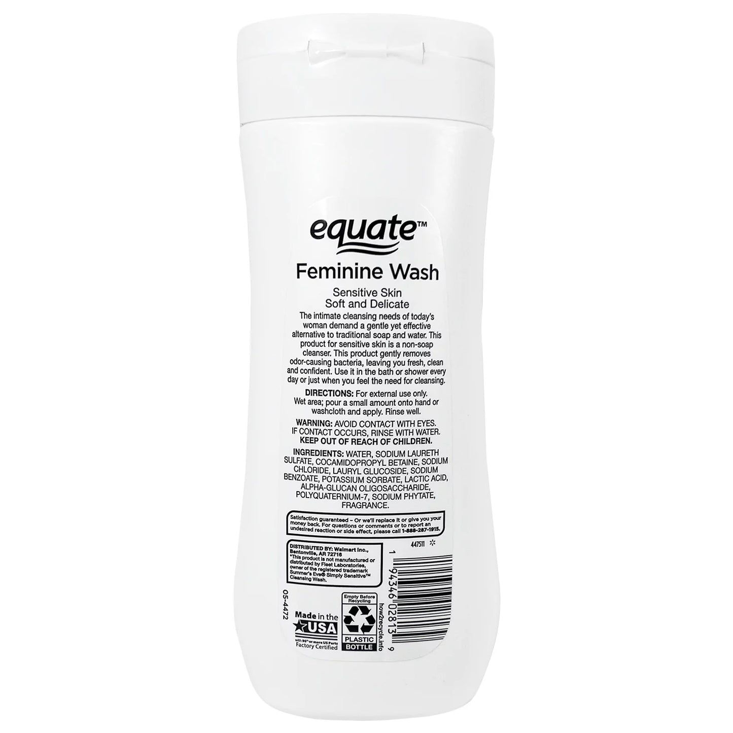Equate Feminine Wash - Piel sensible 15 O.Z 444ml