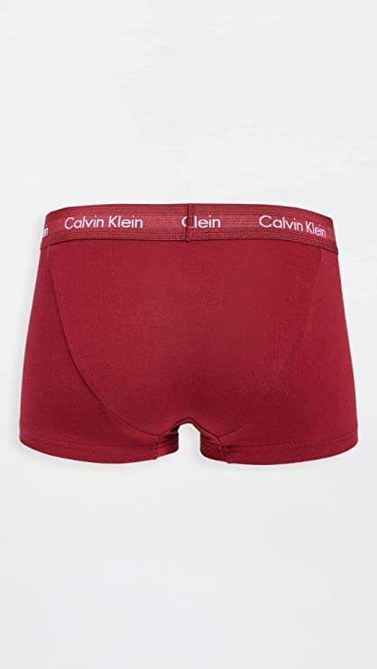 Calvin Klein de algodón elástico para hombre, paquete de 3 calzoncillos de tiro bajo