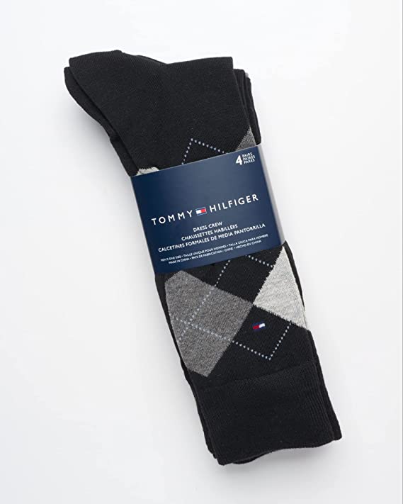 Tommy Hilfiger medias de vestir para hombre pack 4 unidades