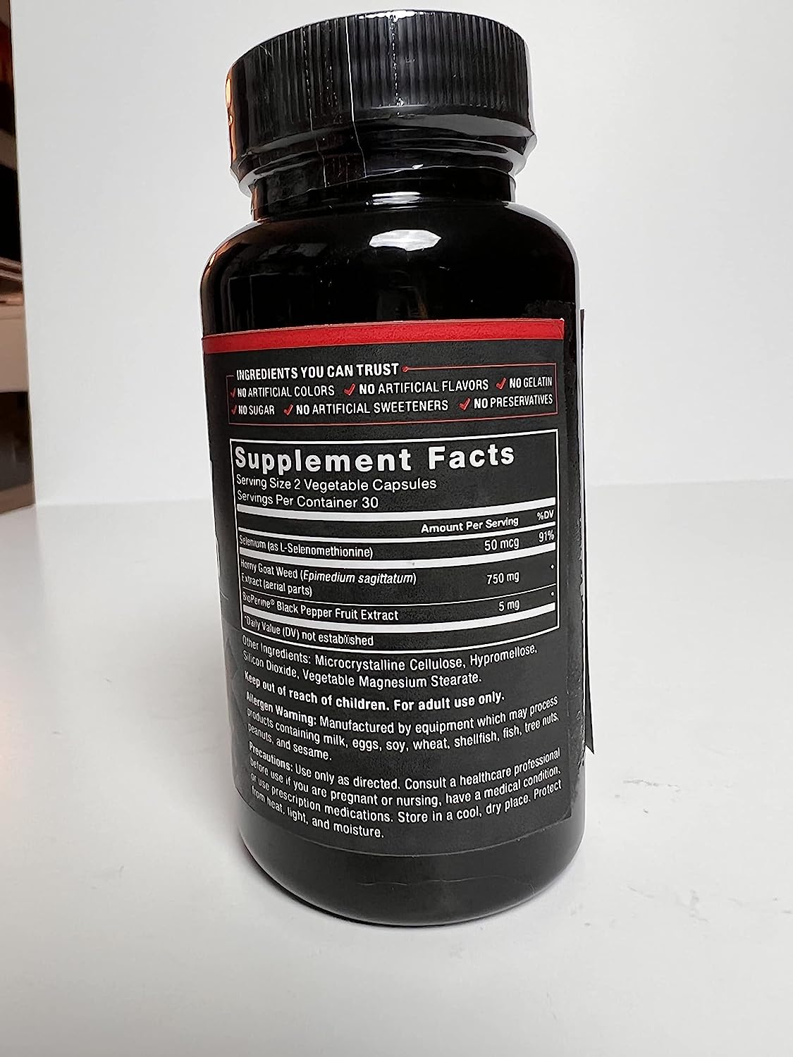 Horny Goat Weed - Cabra en Celo para hombres 750 mg, Force Factor 60 cápsulas.