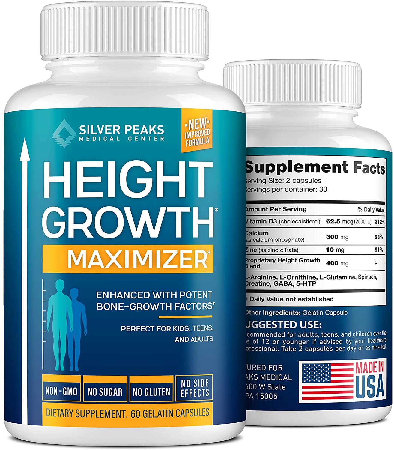 Height Growth Maximizer 60 cap- Maximizador de crecimiento de altura