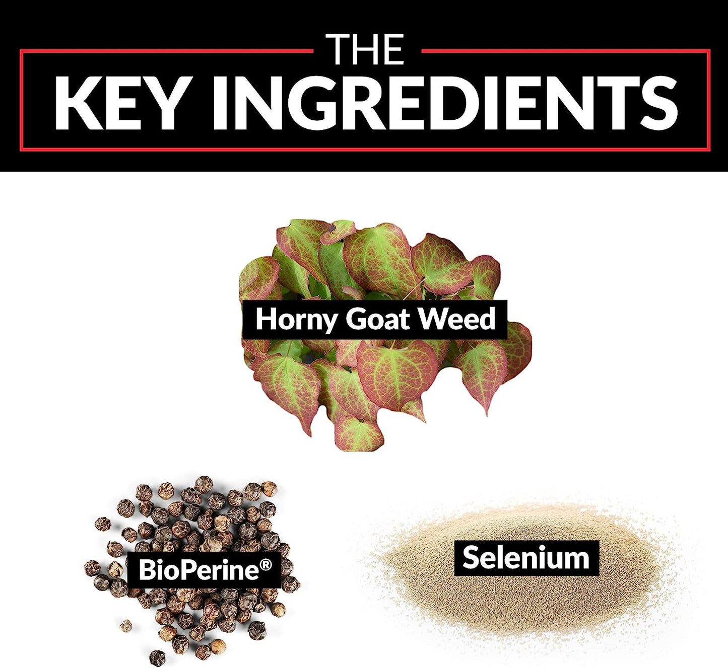Horny Goat Weed - Cabra en Celo para hombres 750 mg, Force Factor 60 cápsulas.