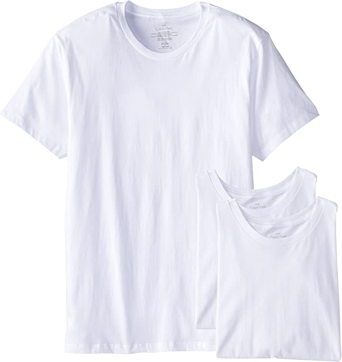 Calvin Klein Camisetas con cuello en V para hombre, paquete de 3