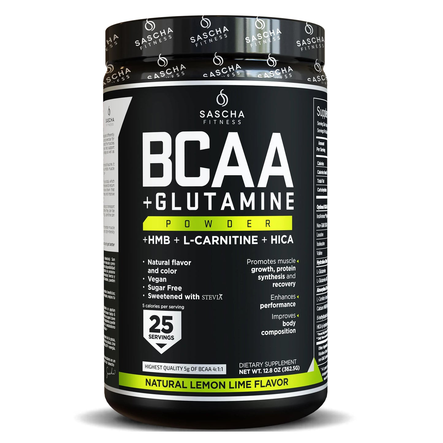 BCAA NATURAL + GLUTAMINE 362 GR. SASCHA FITNESS