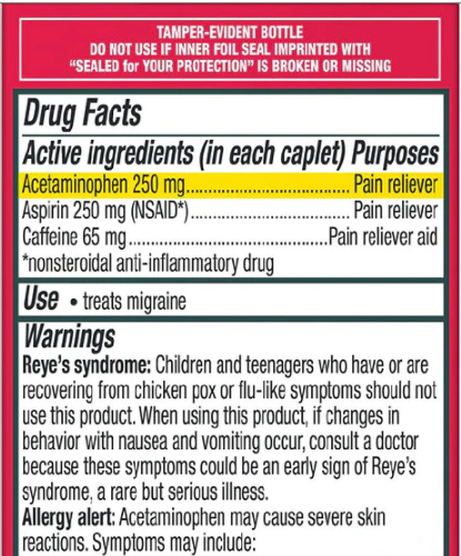 Excedrin Migraine para la Migraña