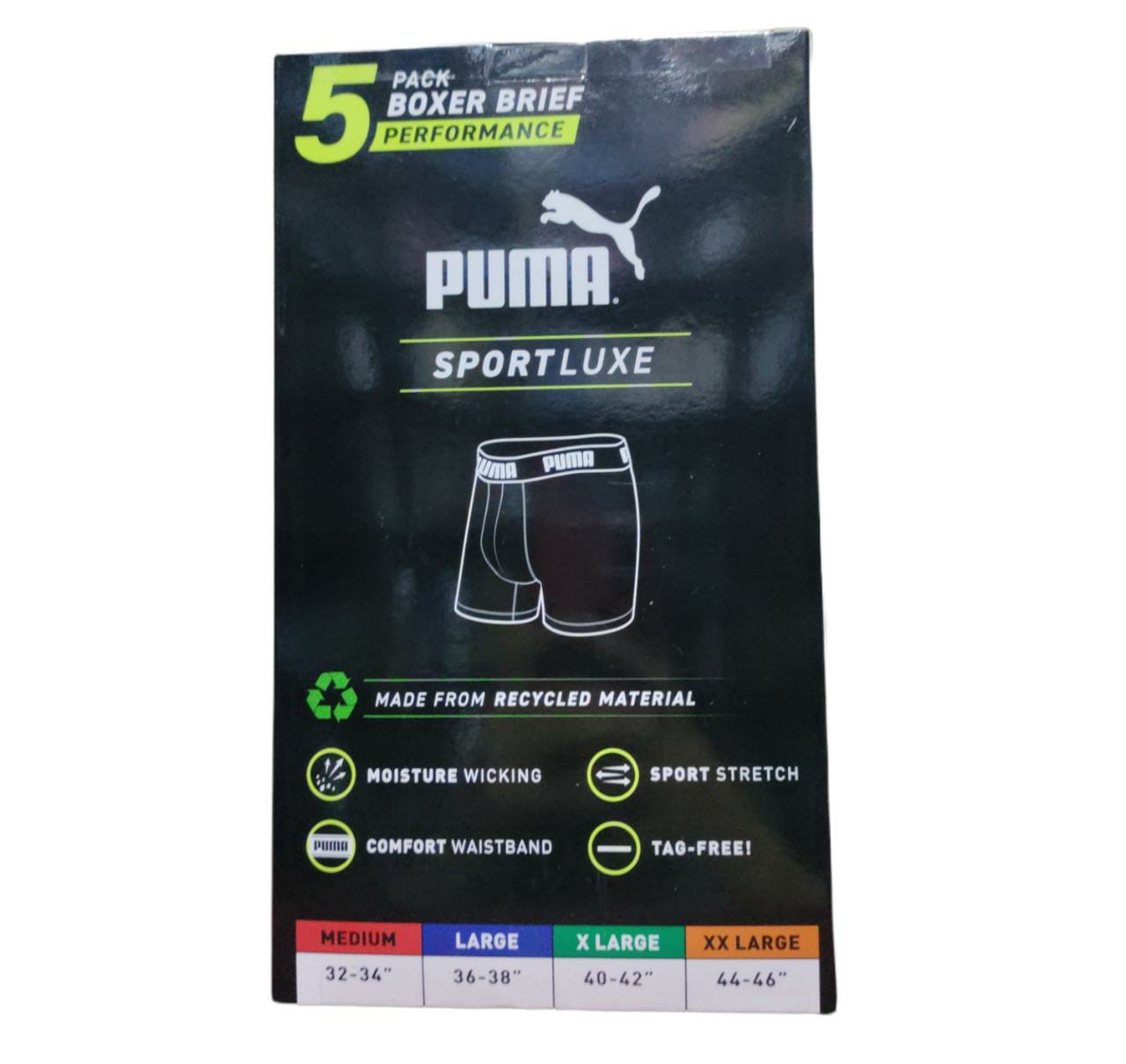 Puma Calzoncillos bóxer de microfibra para hombre, paquete de 5