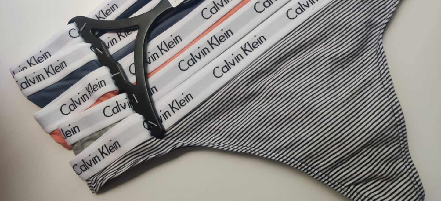 Tanga Calvin Klein de algodón con logotipo pack de 5 unidades