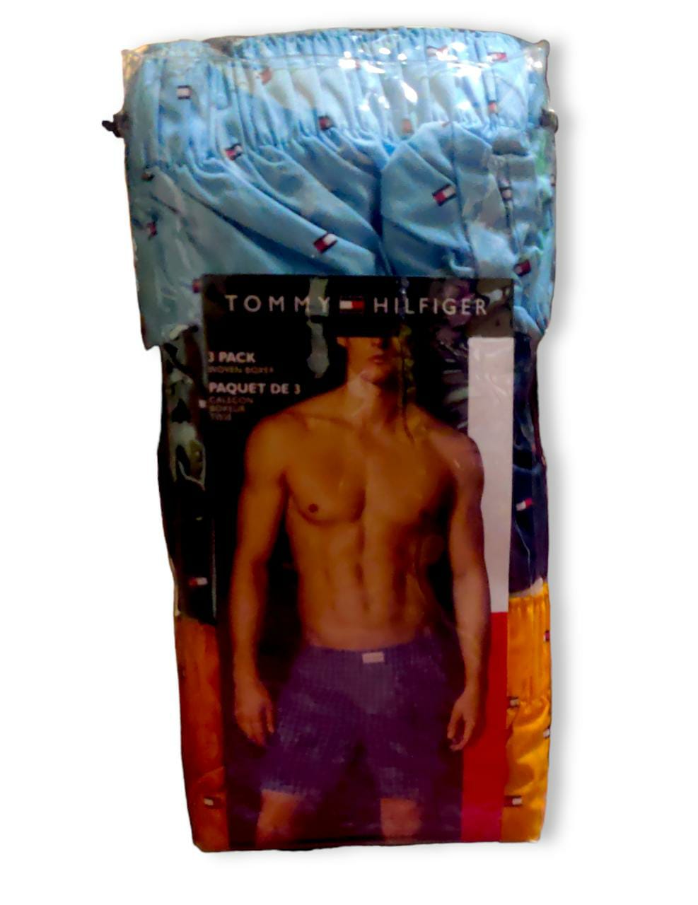 Tommy Hilfiger Paquete de 3 bóxers tejidos de algodón para hombre