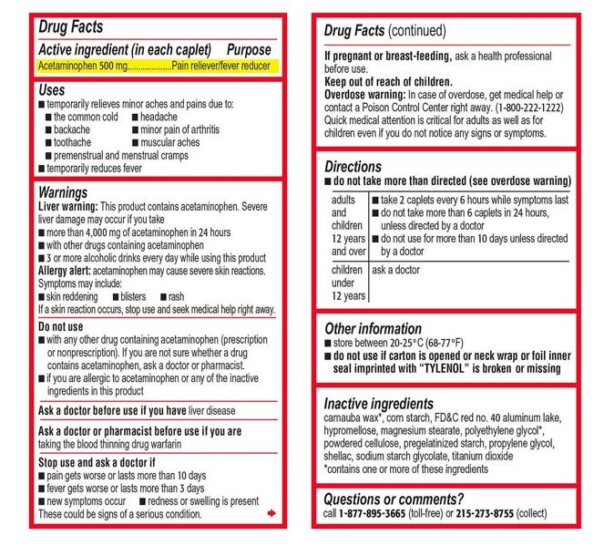 TYLENOL Extra Strength 500 mg - 325 Tabletas